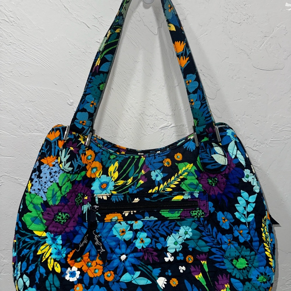 Vera Bradley “Glenna” Satchel in retired print “Midnight Blues.”